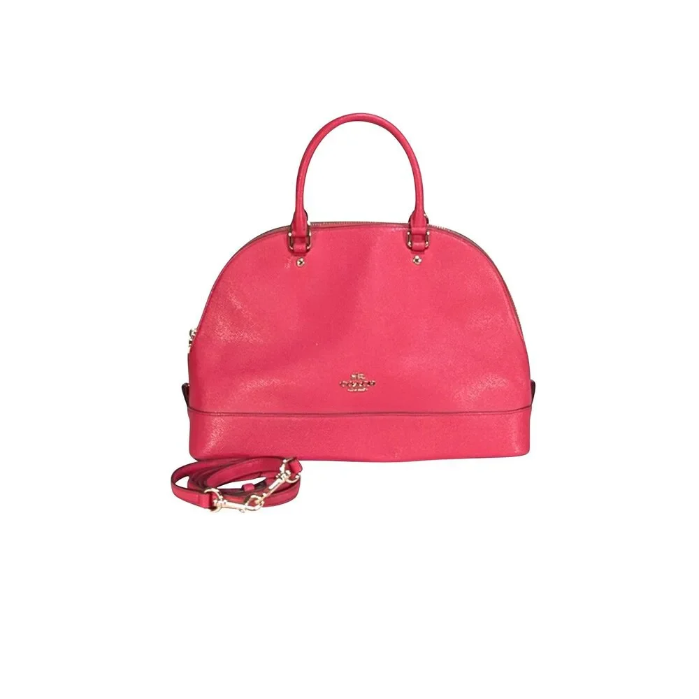 Coach - Dark Fuchsia Leather Satchel Bag